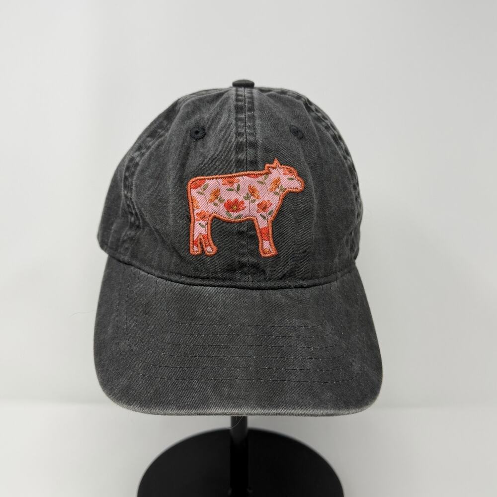 Infinity Headwear Floral Cow Ponytail Cap